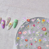 Flower Nail Stickers, Floral Nail Decals, Spring Flower Nail Sticker, Spring Nail Art, Nail Supplies, DIY Nails - Miss Fairy Nails